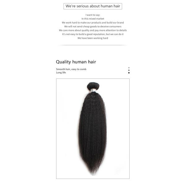100g 10a Unprocessed Virgin Hair Bundles Black Yaki Straight Hair Weave