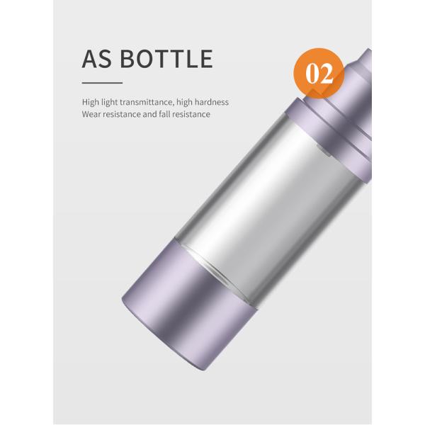 A pérola perla o empacotamento mal ventilado do cosmético da garrafa do distribuidor quebrado