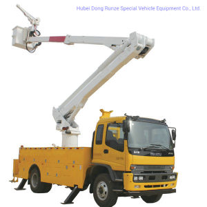 Truck Mounted 16m Aerial Work Platforms woith Water tanker High Performance Whtsp:+8615271357675