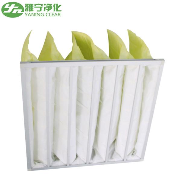 Medium Pocket Air Filter , Washable F8 Air Bag Filter Hvac Duct Cleaning
