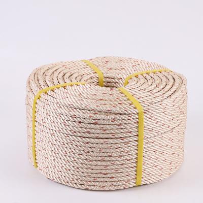 3mm-12mm Yellow PP 3 Strands Twisted Rope Applied in Sea Uses 