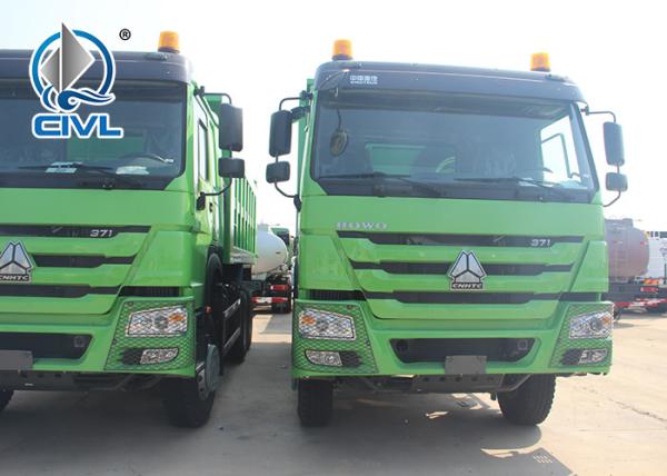 Sinotruk Howo Dump Truck 6x4 371 HP 10 Wheels With LHD 50 Tons 20 - 30 CBM Bucket  Tipper Truck green color