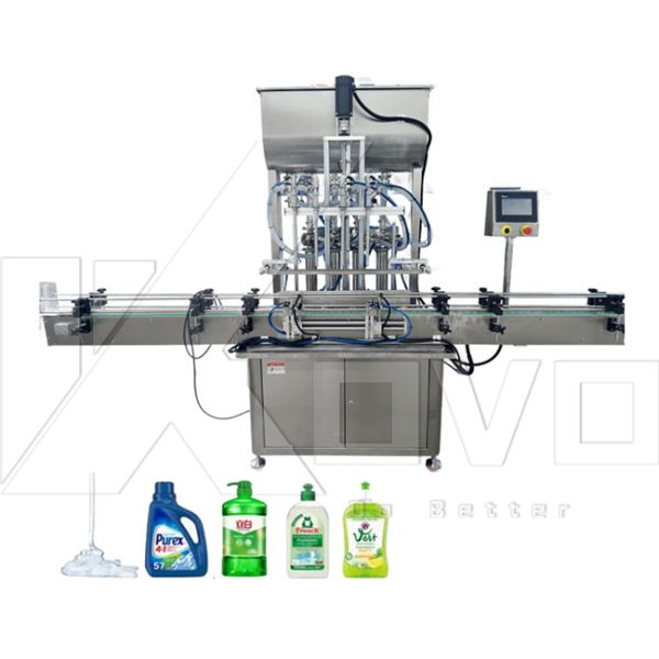 High Speed Electric 4 Head Piston Pump Liquid Detergent Cosmetic Bottle Liquid Filling Machine