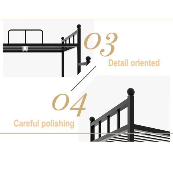 School Furniture Adult Full Size Metal Garden Bunk Bed for Space Saving in Queen Loft Bed