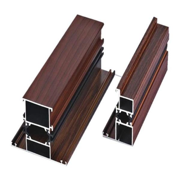 Power Coating Wood Grain Aluminum Extrusion Durable Good Wear Resistance