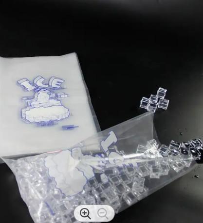 Transparent Disposable Plastic Ice Cube Bags Custom Printed Delivery