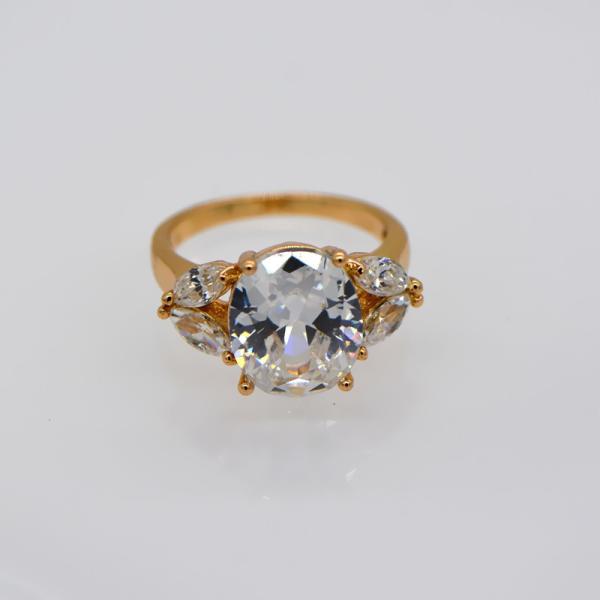 New trendy AAA+ Swiss Cubic Luxury Zircon crystal ring 18k gold plating jewelry gift