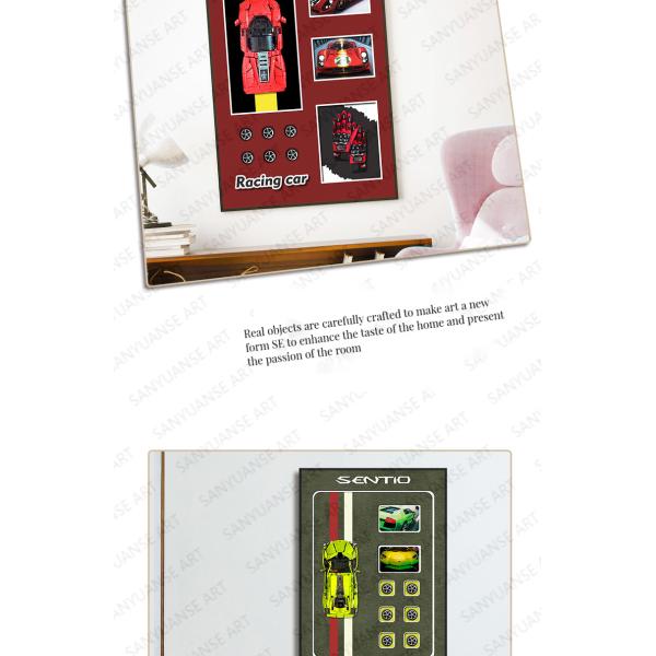 Modern Three-Dimensional Block Car Electric Format for Home Office Bedside Sofa Decor
