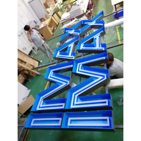 Outdoor Stainless Steel 3D LED Letter Signs PANTONE / RAL Wall Mounted Installation