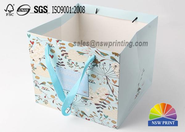 O presente do papel de impressão de Cmky do boutique ensaca sacos de portador de papel quadrados feitos sob encomenda do partido