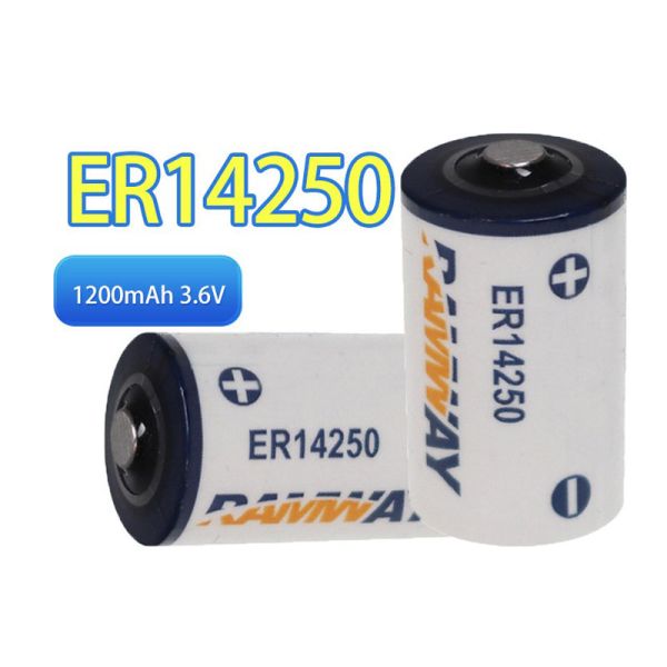 ER14250 RAMWAY Pouch Lithium-Ion Semi-solid State GPS Locator Battery 3.6V 1200mAh -60~85 Operating Temperature 14.5x25mm Large