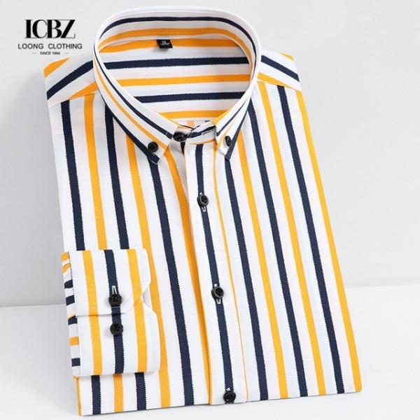 Camiseta listrada masculina de inverno com impressão sem ferro e transferência de calor