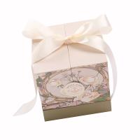 Casarse la caja de regalo de lujo del cartón de la vela perfumada con la cinta