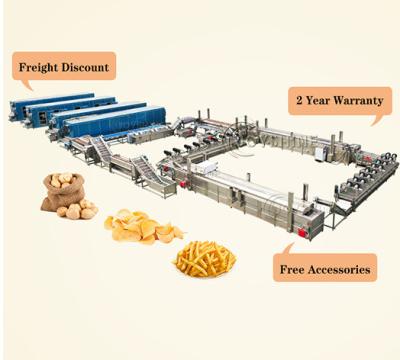 Equipamento da indústria alimentar Linha de produção de batatas fritas congeladas com capacidade de 100 kg/h