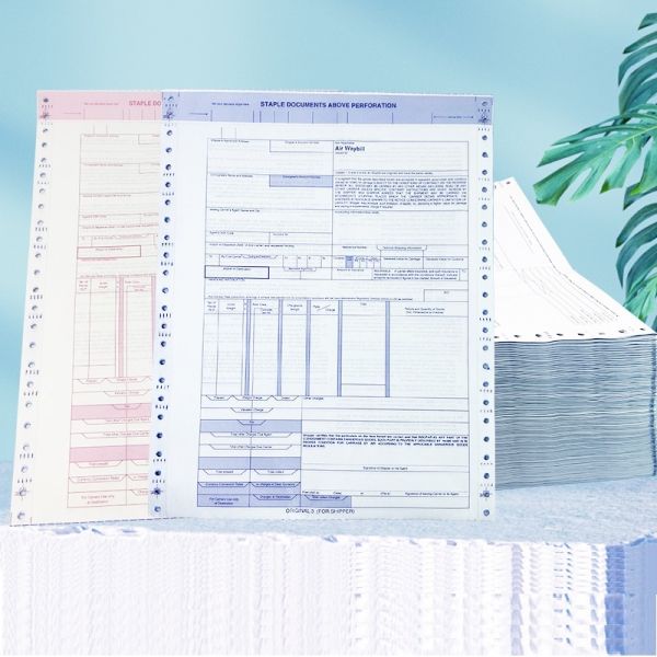 12 Part Perforated NCR Carbonless Air Waybill 12 Ply Air Waybill