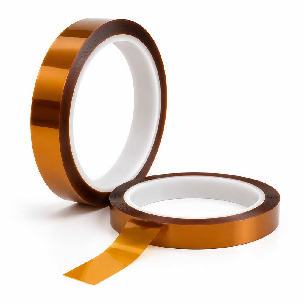 Single-Sided Polyimide Tape (PI Film Tape / Polyimide Adhesive Tape) – Silicone Adhesive for High-Temperature PCB Solder Masking, Electrical Insulation and Wrapping