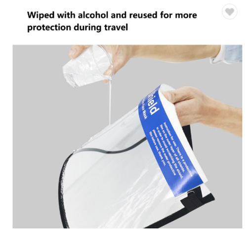 Medical Disposable Face Shield Clear Face Shield With CE FDA 38X22.5cm