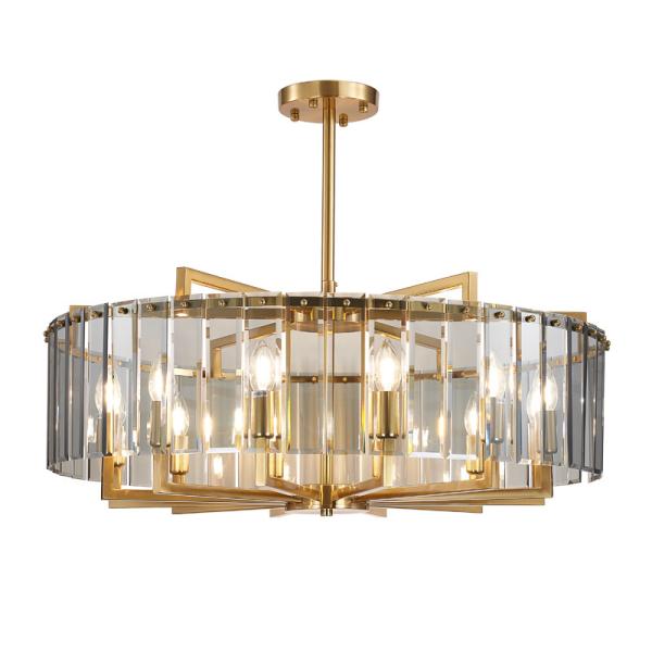 Modern home living room decoration round glass lighting candle Chandelier(WH-CY-243)