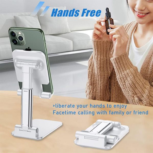 Personalized 360° Rotating Portable Sublimation Phone Stand Blanks Printable Foldable Retractable Desktop Colorful Phone Holder Mobile Stand