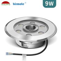 9W lumières de l'eau du fond LED pour le contrôle imperméable extérieur des petites fontaines IP68 DMX