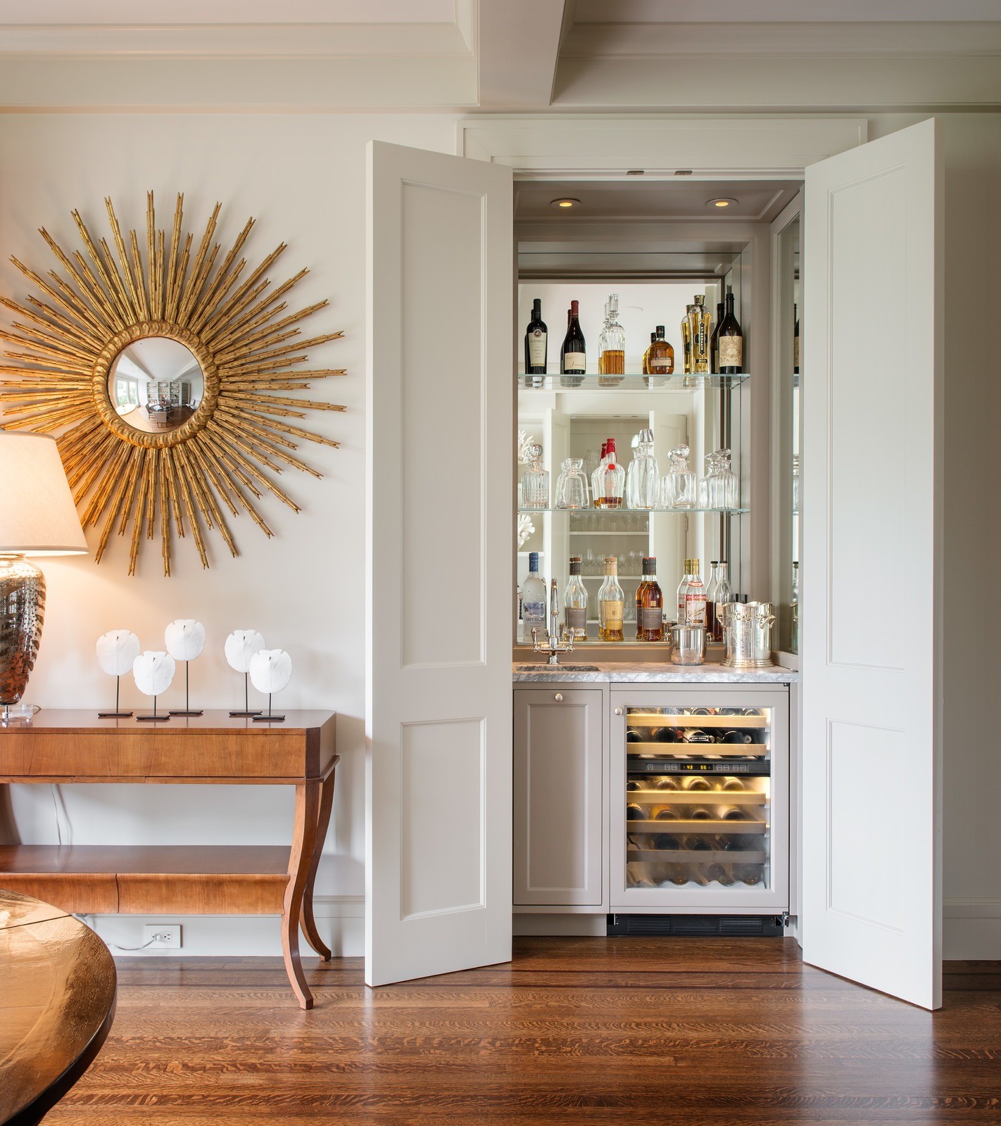 Wood Style PANEL Wine Bar Display for Living Room Luxury Home Furniture Modern Design