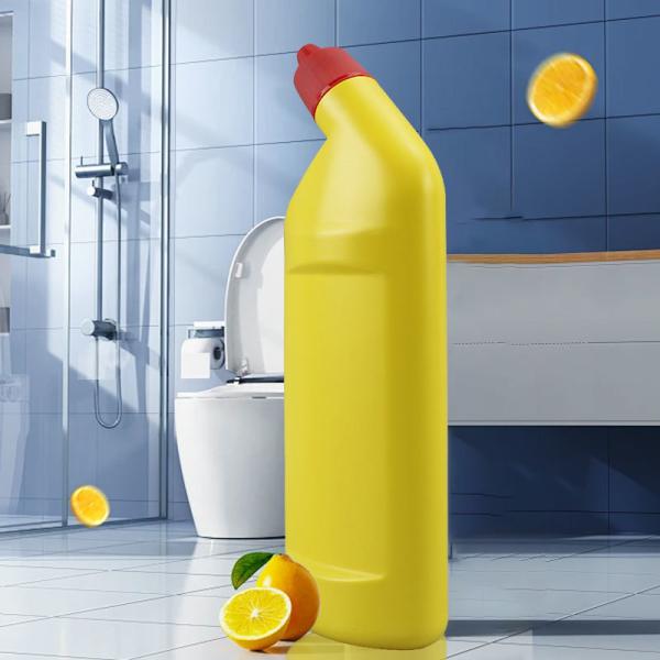 Customize 500ml Yellow Detergent Plastic HDPE Chemical Multifunction Dish Soap Toilet Cleaner Bottle with Screw Cap