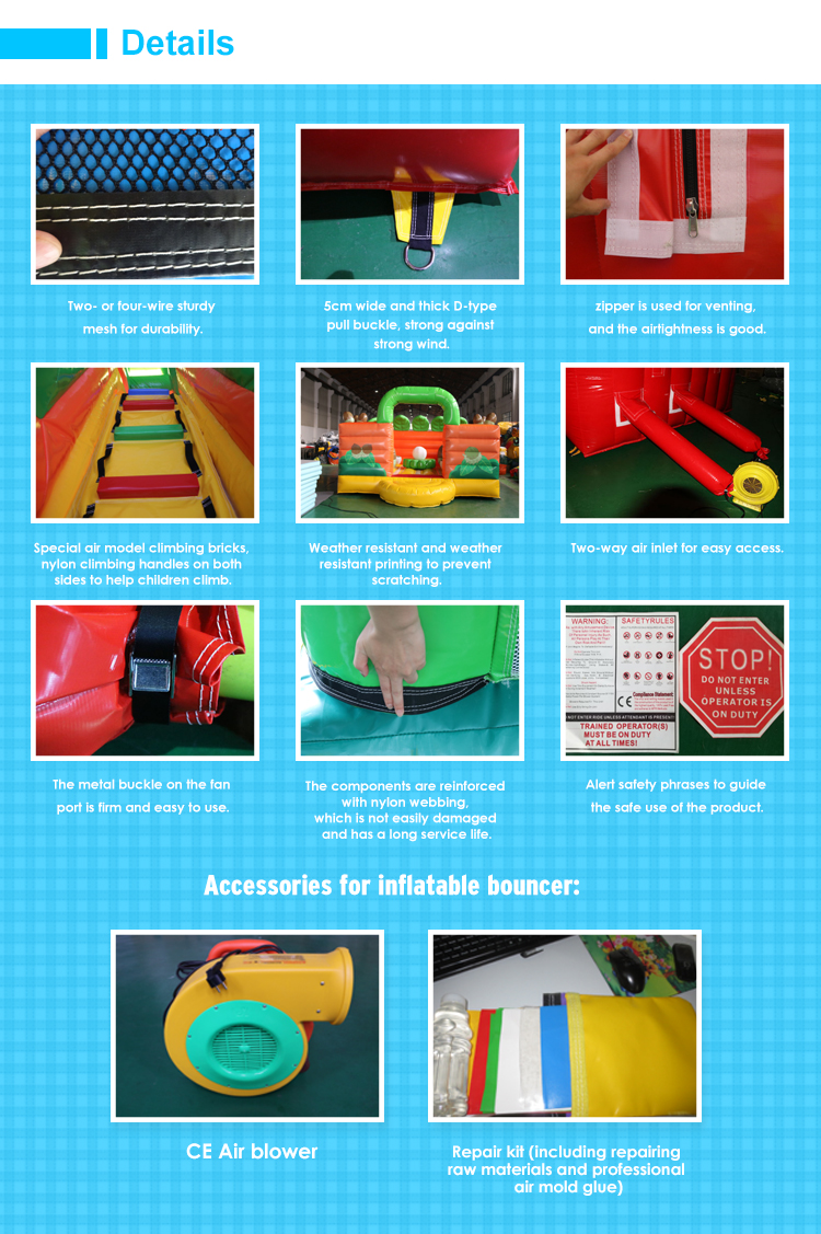 Customized Wholesale Inflatable Bouncer Castle 4.5x3.5x2.5m PVC Material 3-5 Year Warranty 6P/EN71 Lead Free Certified