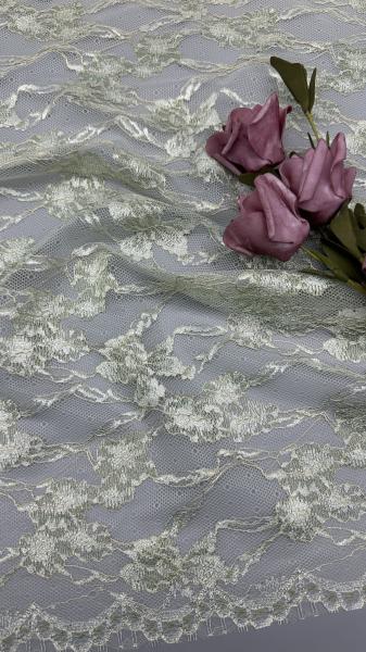 Luxury INS Embroidered Mesh Lace Tulle with Floral Stitching for Elegant Wedding Gowns