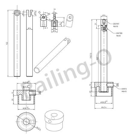 Adjustable Handrail Support Φ42.4×t2.0 Wall Mount AISI304/316 Stain/Mirror Finish QJ1600