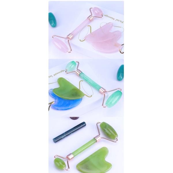 Ролик стороны модного кварца пинка ролика нефрита стороны Skincare каменный