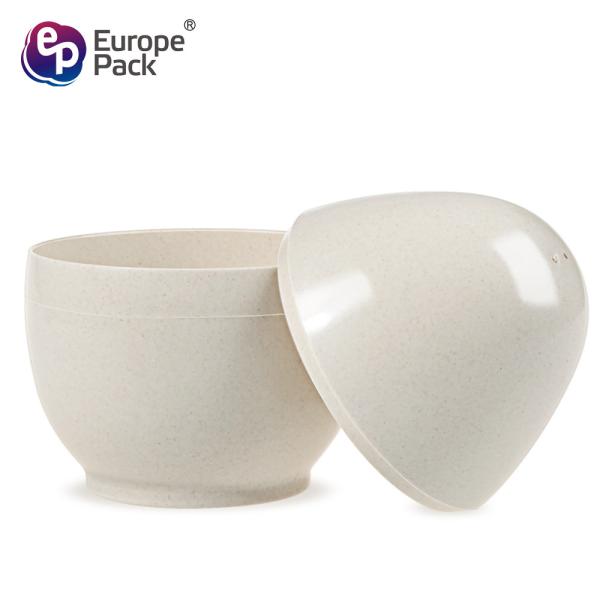 Eco-friendly biodegradable 160ml egg shape Bamboo Fiber  dessert Cup