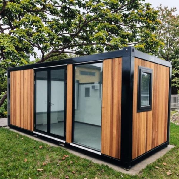 Boxspace Tiny Homes 20 pieds prêts à être expédiés avec électricité Cabane portable avec cuisine pour terrains non utilisés et bâtiments de jardin Extérieur