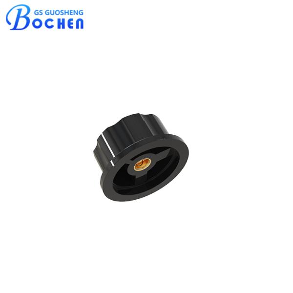 Bakelite Knob with Aluminum Cap and 6.35mm Inner Hole for Ergonomic Control in Potentiometers