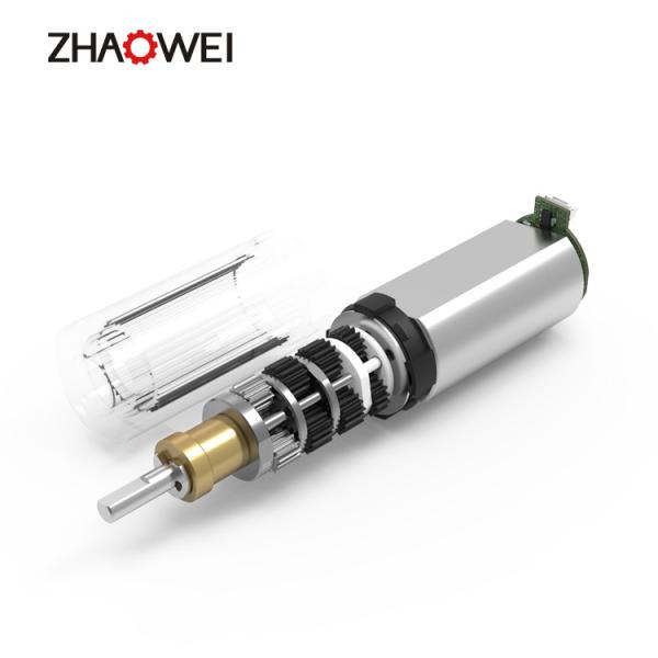Low Noise Micro Planetary Gearbox 864rpm 12V Stepper Brushed DC Motor
