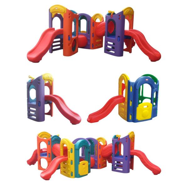 Plastic Playground Kids , Indoor Playground Toys 8 In 1 Small Plastic Combination Children's Slide