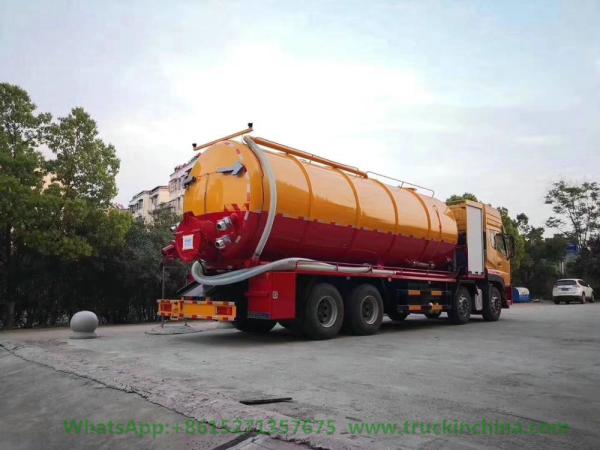 30ton Vacuum Sewer Sewage Cleaning Truck (Sewer Septic Tank High Pressure Combined Water Jetting WhatsApp:+8615271357675