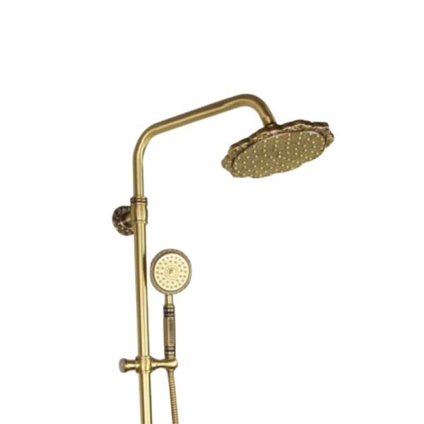 Round Shower Head Shape Classic Style Brass Bathroom Taps with Eco-Friendly