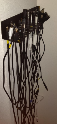 Персонализированный логотип печать железный модульный патч кабельный держатель настенный монтаж вешалка когти 19 слотов