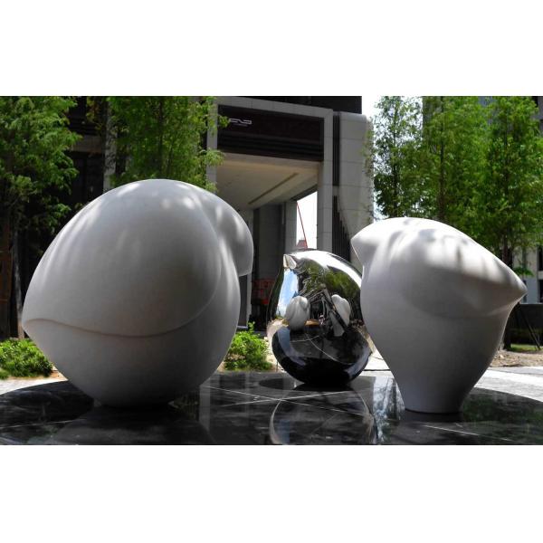 Decorative Modern Outdoor Sculpture Stainless Steel Polishing For Art Collection