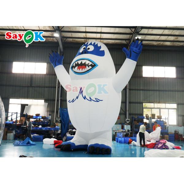 Надувные животные праздники светодиодные освещение надувный снежный монстр снежный человек воздушный монстр игрушка для наружного украшения