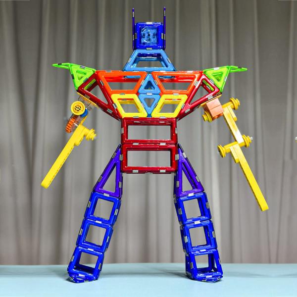 Mecha Optimus Prime Magnetic Science Tiles , Multi Educational Magnetic Blocks
