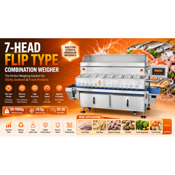 Struggling with Sticky Seafood? Discover the Advantages of Flip-Type Multihead Weighers