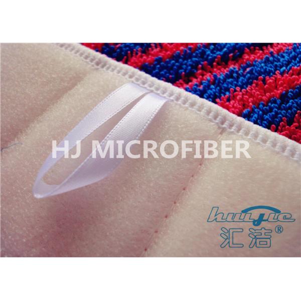Yarn Dyed Microfiber Wet Mop Pads For Cleaning  5” x 18” , Dust Mop Covers