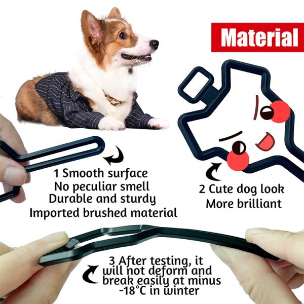 Easy Use Hand Free Dog Silicone Poop Bag Carrier Dog Poop Bag Holder Suitable for All Leashes with Touch Fasteners Attachment