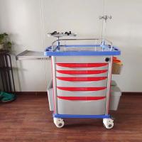 Carrito de emergencia del hospital con bandeja de defibrilación con bloqueo E seguro Junta de RCP Amplio espacio