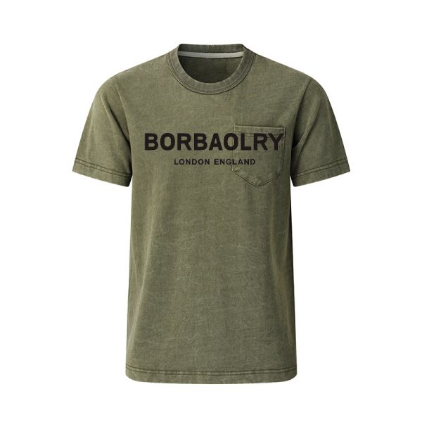 Wholesale Unisex Wash Vintage Printing Summer T Shirts Heavy Weight Black Oversize Men's T-shirt