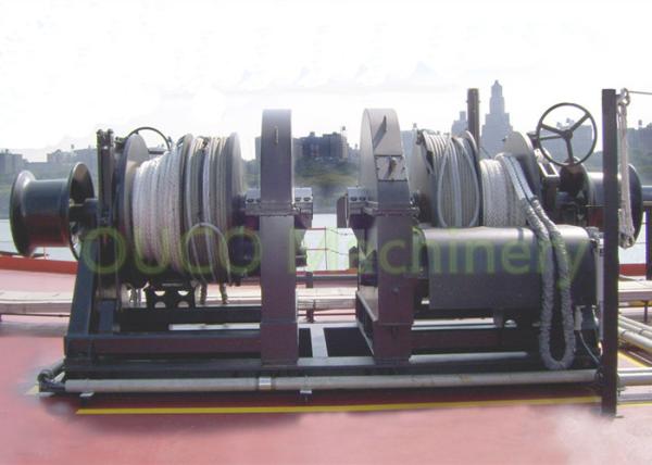 High Stability Marine Deck Winches , Fixed Type Hydraulic Anchor Winch