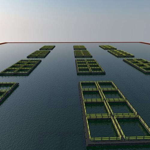 Anti-Wind Wave Square Floating Fish Cage Deep Water Culture Net Cage