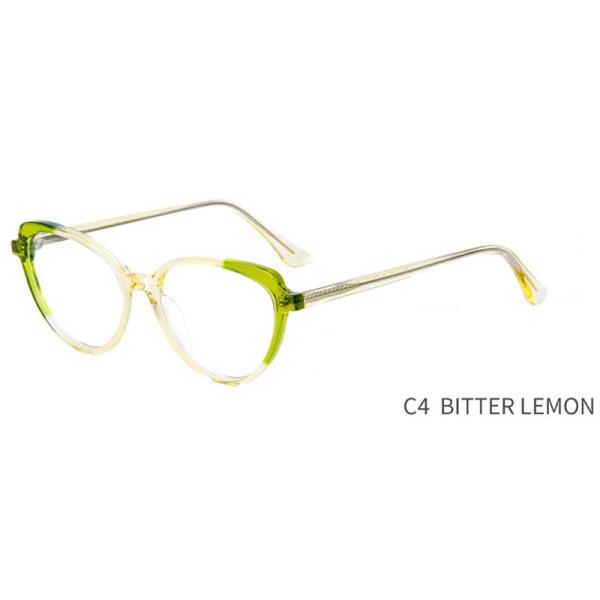 Rétros lunettes optiques de Cat Eye Acetate Frame Glasses 52-16-140