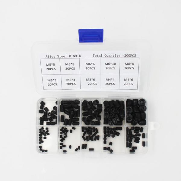 3mm-100mm Cup Point Alloy Steel HEX Socket Set Black Oxide Polish Zinc Plated Screws